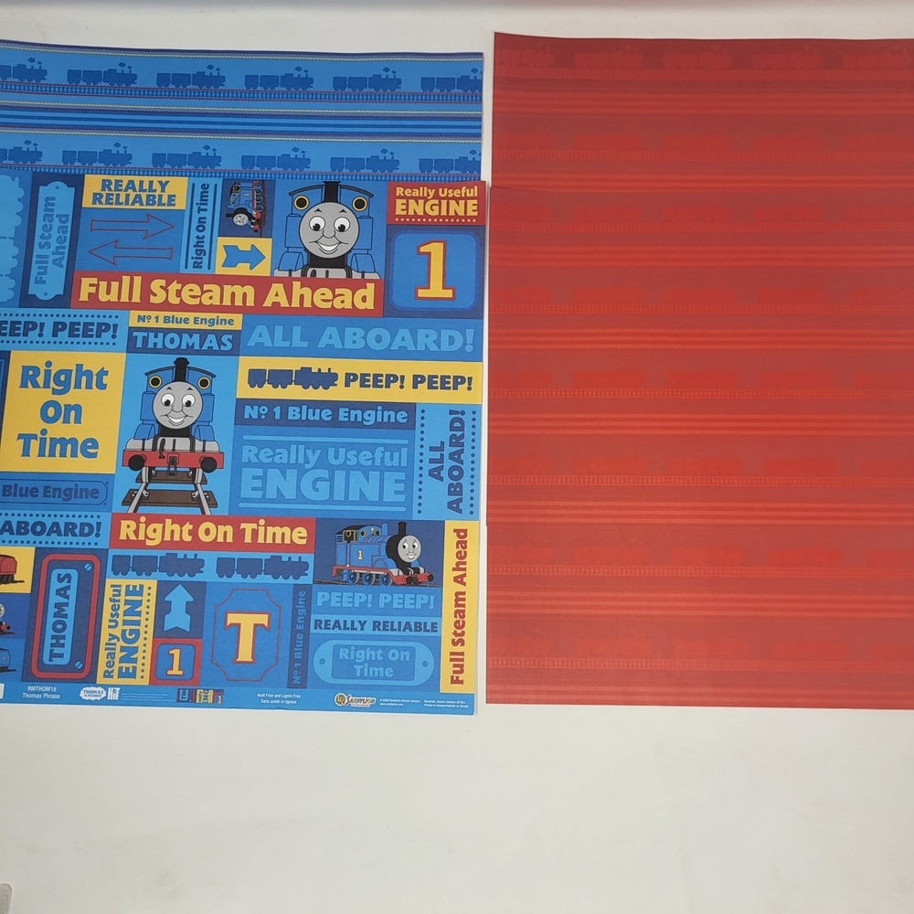 4 Thomas The Train Lot 12" X 12" Scrapbook Paper Crafts New Sandylion